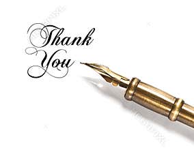 Thank You. vintage ink pen