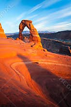 Delicate arch sunset