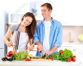 Couple Cooking Together
