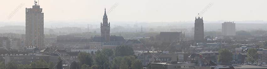 Panoramic Dunkerque downtown