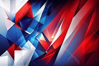Abstract background for design in a beautiful red, white and blue gradient.