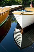 Classic Wood Boats Docked