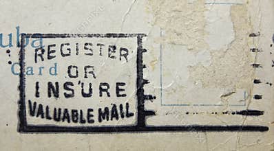 Register or Insure Postmark For Valuable Mail