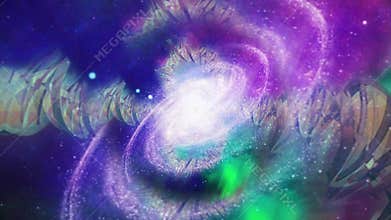 Sci fi composition. DNA Strand Fractal
