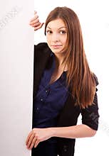 Businesswoman billboard poster