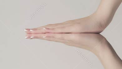 Vertical praying gesture begging hands hope woman