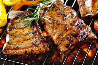 Grilled pork ribs