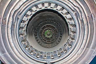 Inside a jet engine