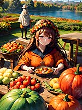 oranges hanging from the trees in the park, orange