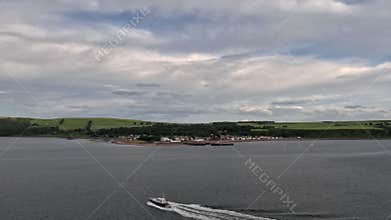 A Time-lapse Recording Taken From a Ship as it Departs Invergordon