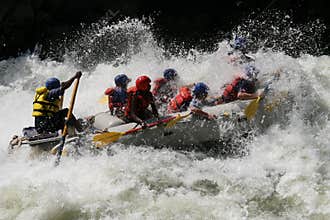 Rafting on a river