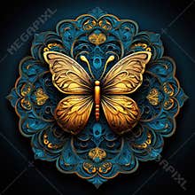 butterfly mandala Abstract conceptual design