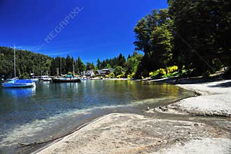 San Martin de los Andes Argentina Lake Nahuel Huapi landscape picturesque city landscape Bahia Manzano