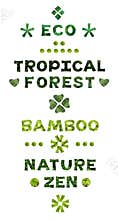 Eco nature theme lettering set