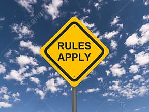 Rules apply sign