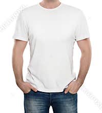 Blank t-shirt isolated on white