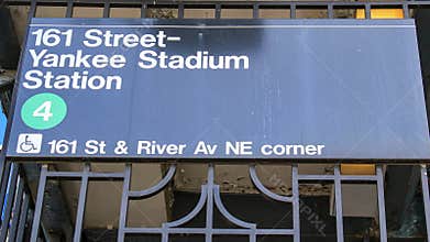 Yankee stadium subway sign, the Yankees Bronx