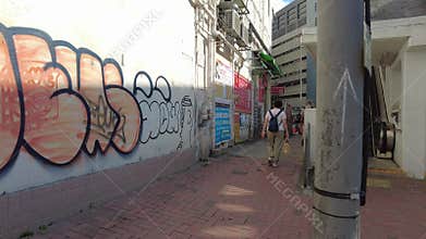 Graffiti art painting at street