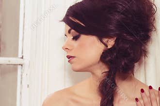 Fashion girl by window