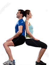 Couple doing workout back to back