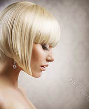 Beautiful Girl with Short Blond Hair