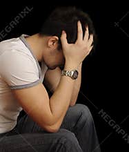 Depressed young man