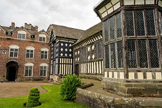 Side view of the British style manor house, UK