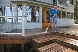 Home maintenance pressure washing