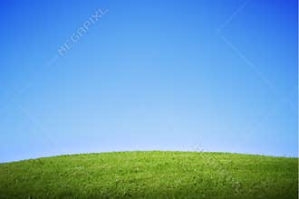 Green grass hill