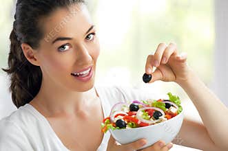 Eating healthy food