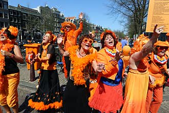 Queensday in Amsterdam