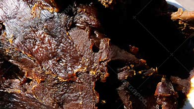 Traditional Moroccan black soap in a bazaar in the Medina of Marrakesh Marrakech, Morocco.