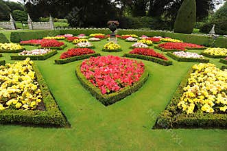 Formal Garden Beds with Urn