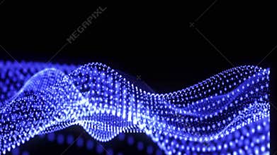 Blue color wave music abstract background. Equalizer for music, showing sound waves with musical waves, background equalizer