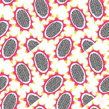 Summer cartoon seamless dragon fruit pattern for wrapping paper and fabrics and kids clothes print