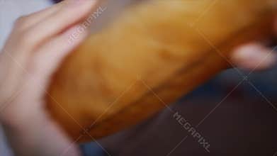 Girl Shaking Black Tea in Bar