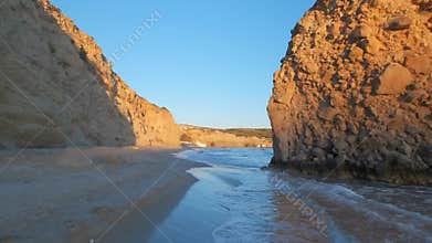 Fyriplaka beach, Milos island, Cyclades, Greece