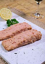 Tasty vegetarian vegan fish free salmon steak, healthy food