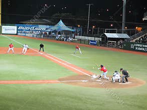 Baseball Hitting the Ground after contact