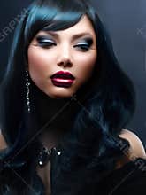 Woman With Holiday Makeup