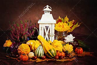 Autumn decoration, vintage style