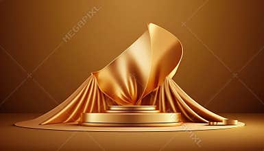 Gold luxury product display elegance podium pedestal.