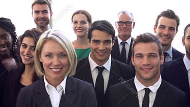 Portrait Of Multi-Cultural Office Staff Wearing Suits