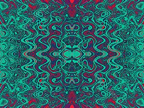 Ornamental geometric abstract seamless ornament with wavi lines.