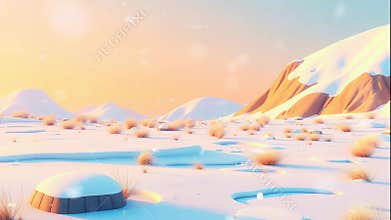 Snow Desert Outside: Sunny Days for Snowy Deserts