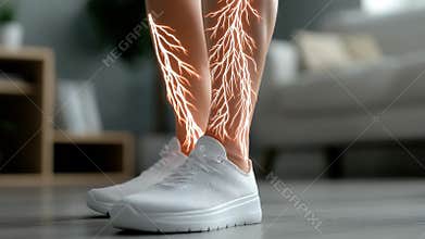 Leg sensation: nerve impulse, tingling signal, varicose discomfort, muscle fatigue, circulation issue, restless feeling, vascular