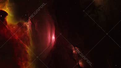 Deep Space Nebula with Stars, ultra HD background Video