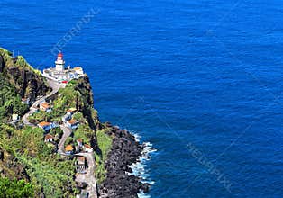 Lighthouse Farol da Ponta do Arnel, Nordeste, Island Sao Miguel, Azores, Acores, Portugal, Europe