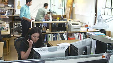 Time Lapse Sequence Of Busy Architects Office