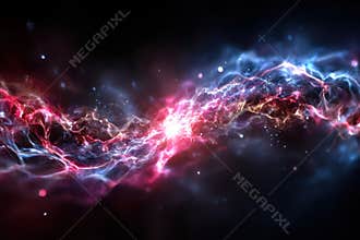 Cosmic energy swirls in vibrant colors, illustrating the beauty of outer space phenomena